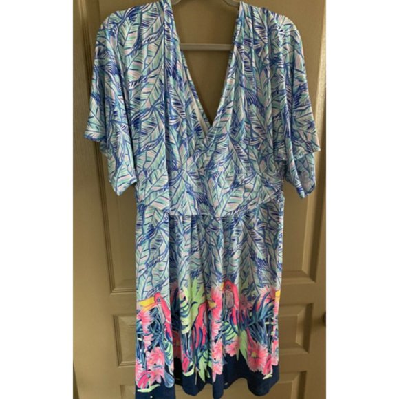 Abito Tank Dress Lilly Pulitzer Lela, Blu, Taglia XL, Con Bottoni, Nuovo Con Etichette - Foto 4
